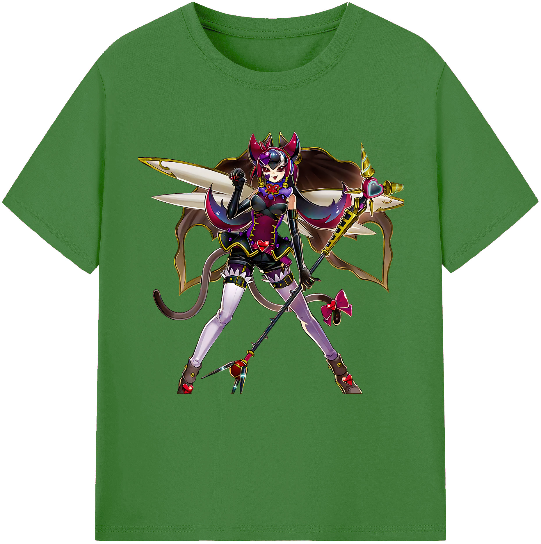 （画像用） 遊☆戯☆王 Yu-Gi-Oh! レディースカジュアルプリントTシャツ（綿100％）